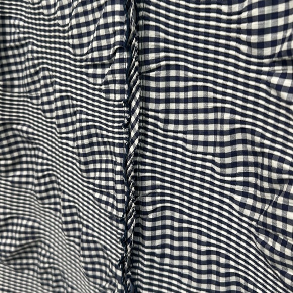 NWT OSCAR DE LA RENTA  Navy and White Check Cap Sleeve Dress Sz 8 - Picture 7 of 14